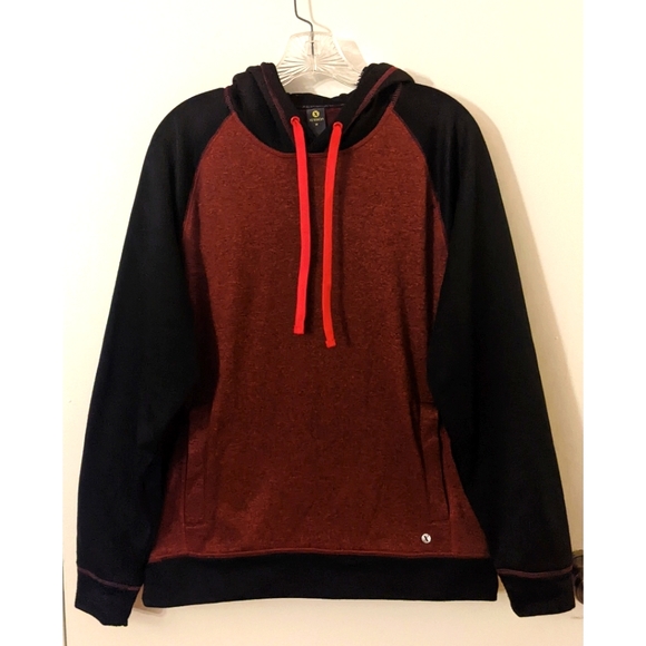 Xersion black and red pullover hoodie with kangaroo pouch - Picture 1 of 4